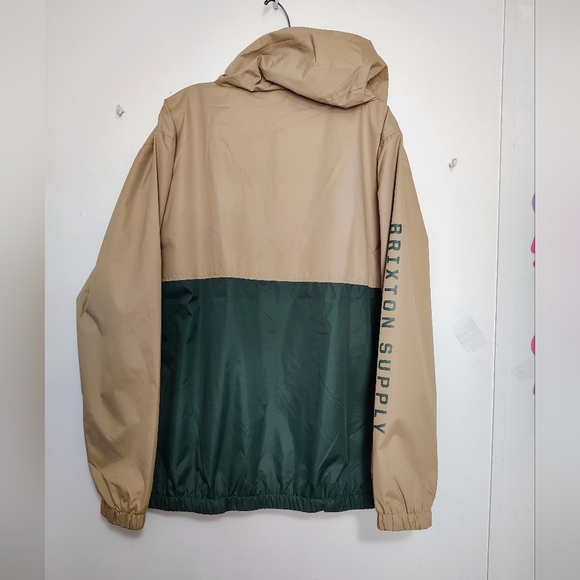 Brixton Men's Claxton Crest Full Zip,Water Resistant,Hooded,Windbreaker Jacket L - Picture 4 of 14